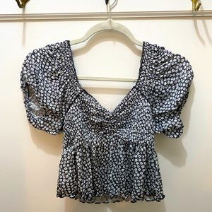 Urban Outfitters Floral Synched Top